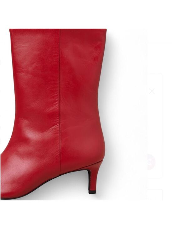 SEYCHELLES-Game Changer Red Leather Pointed-Toe Boots-size 7.5-new Retail $179 - Picture 4 of 8